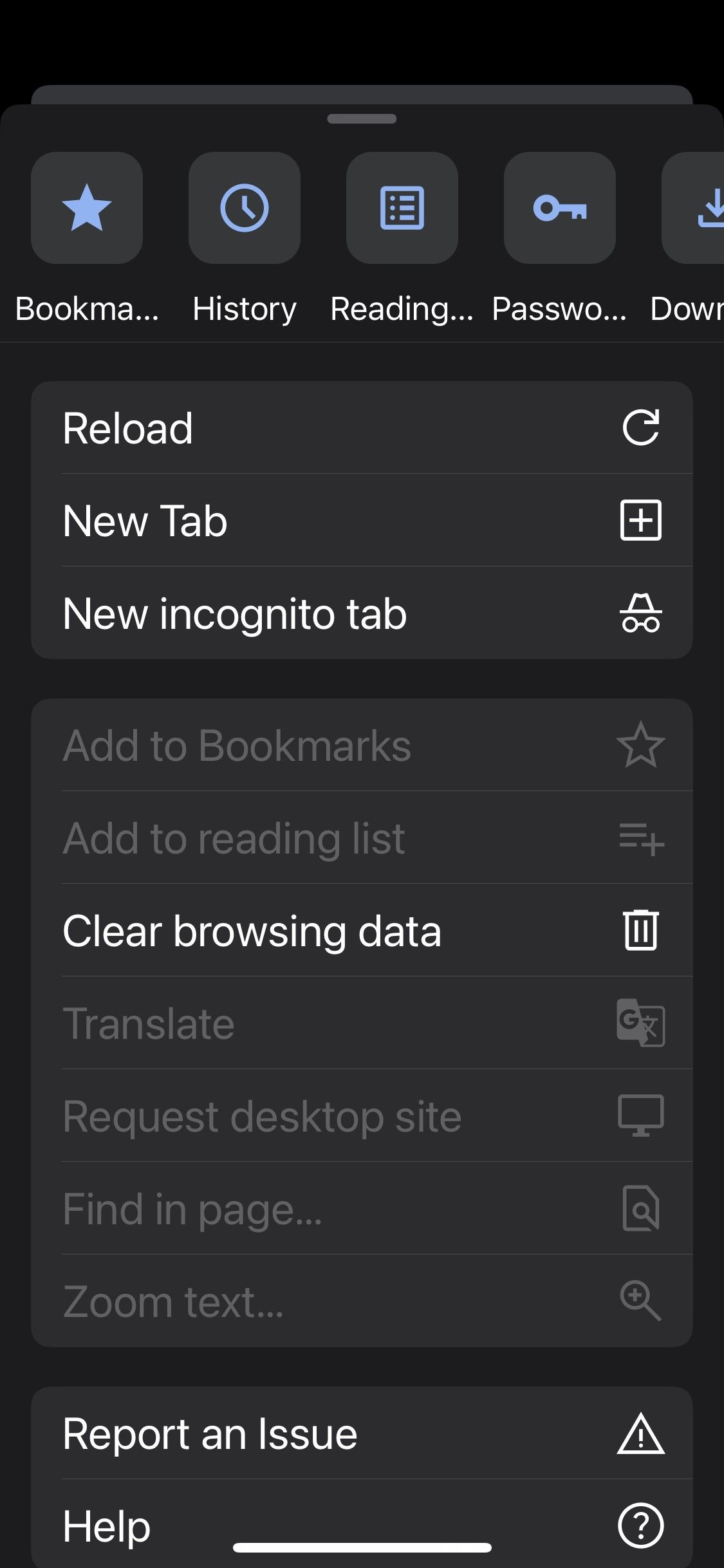 Go to the Password Manager Option in the Chrome App on iOS