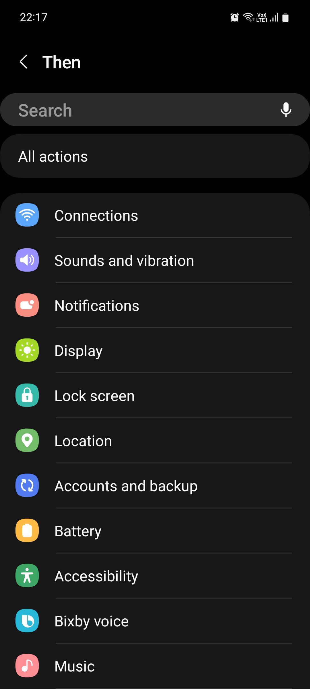 Actions on Samsung Modes and Routines