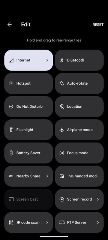 adding QR code scanner tile to Quick Settings