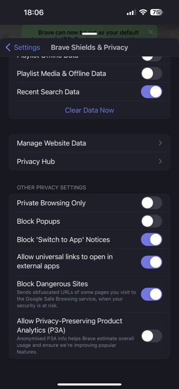 vô hiệu hóa tính năng Block Popups