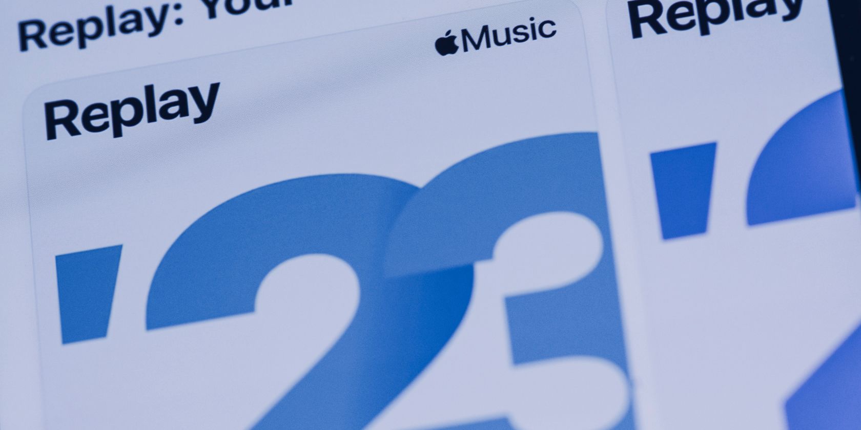 Layar judul Apple Music Replay di iPhone