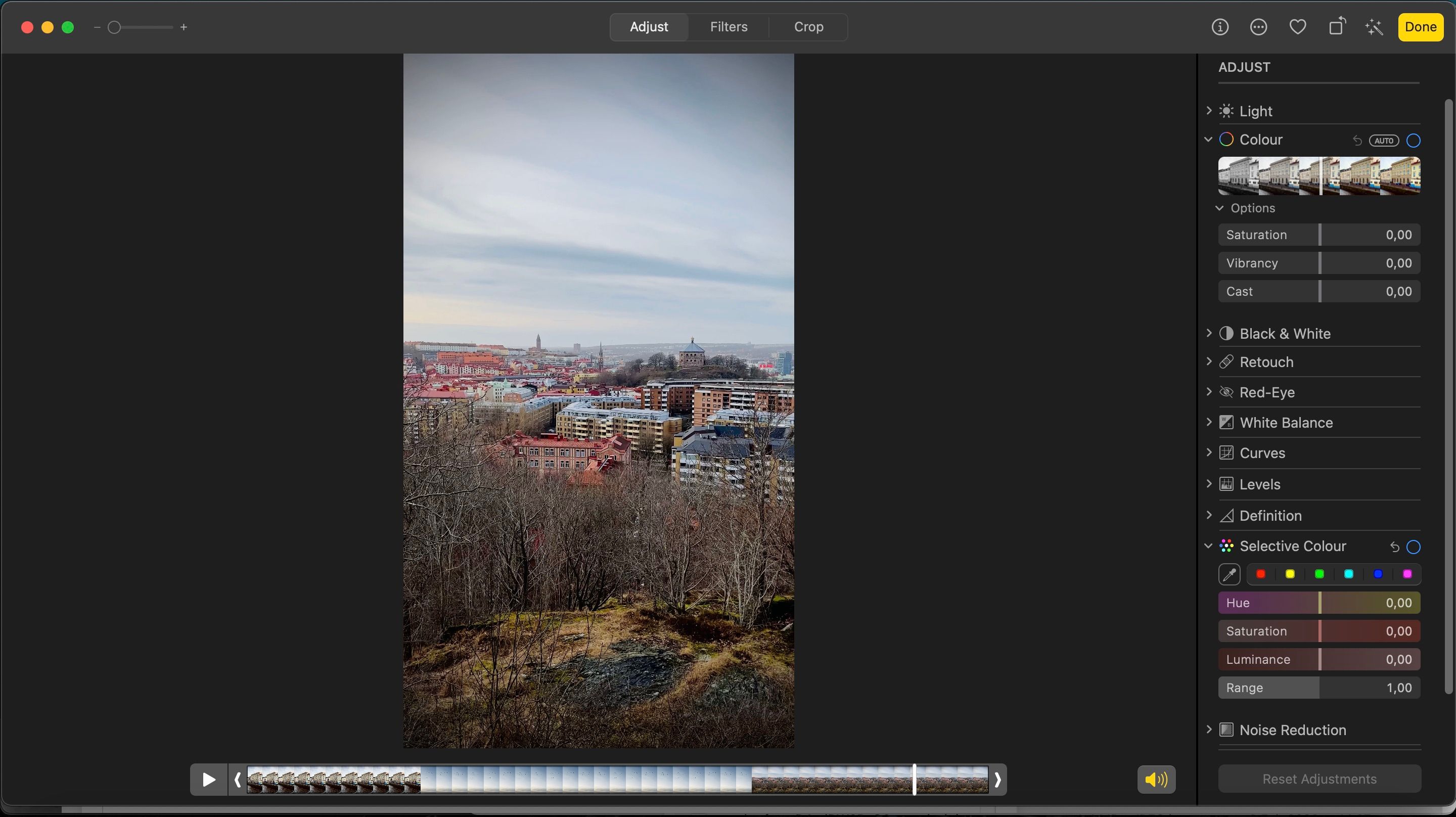 Apple Photos Video Editing Screenshot