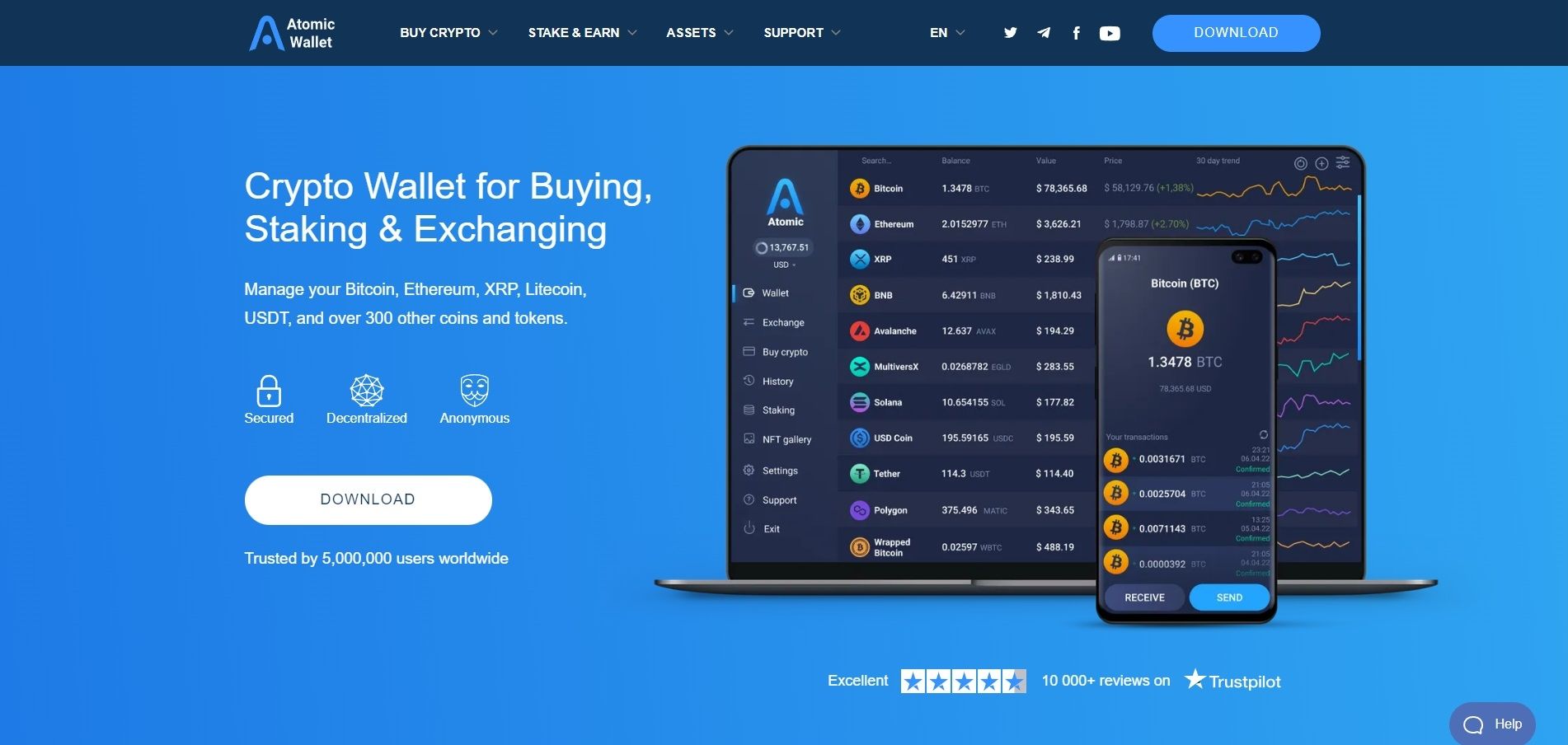 atomic wallet homepage february 2023