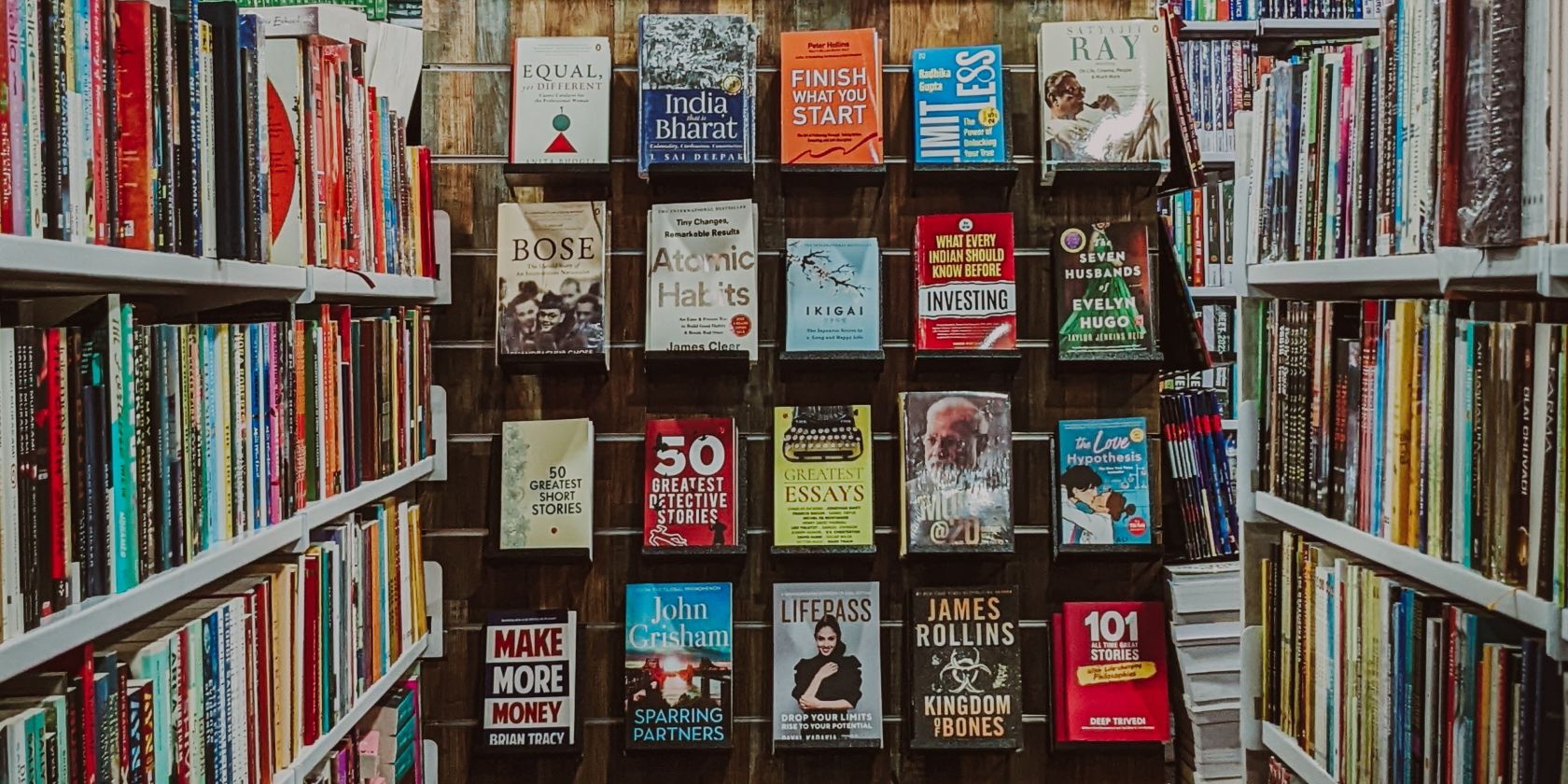 Books on Display in a Bookstore Photo