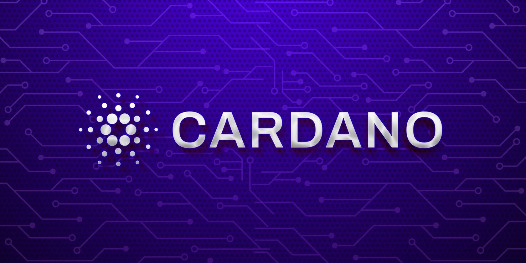 Cardano text on blue background