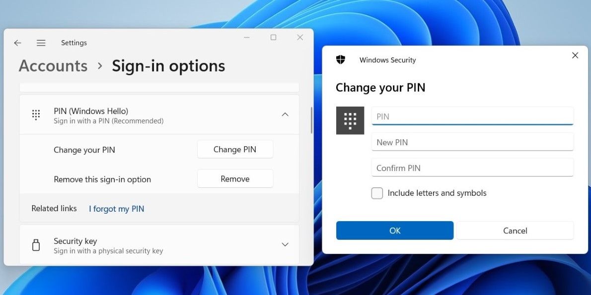 Change Account PIN in Windows 11