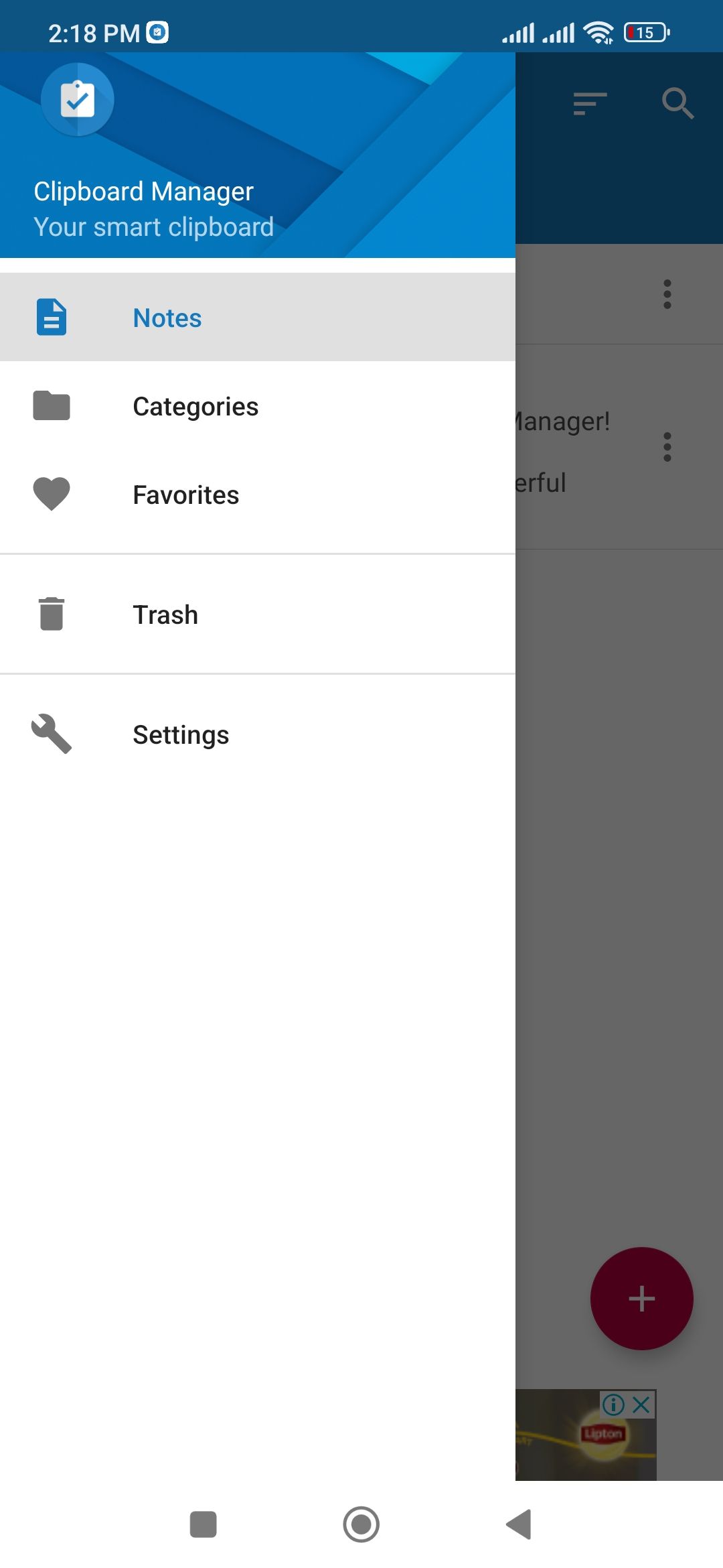 Clipboard Manager by devdnua - More Options