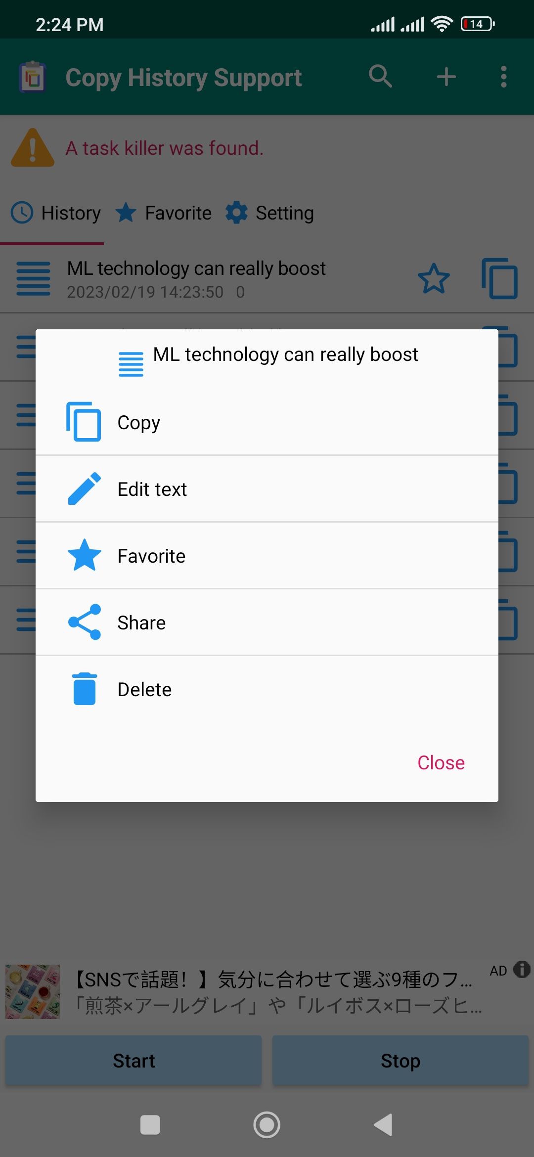 Clipboard Manager by Jetpof Apps - More Options