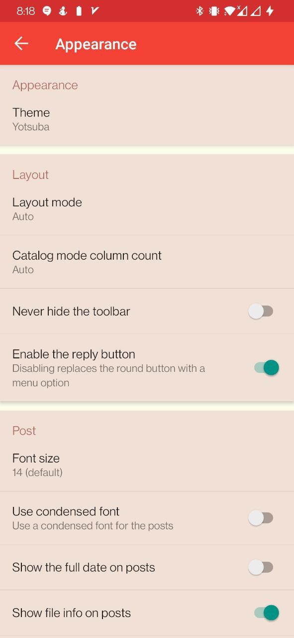 Clover settings page