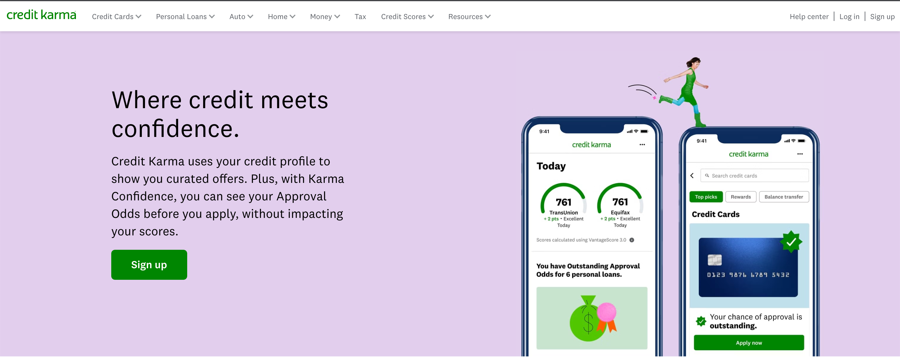 CreditKarma.com homepage screenshot