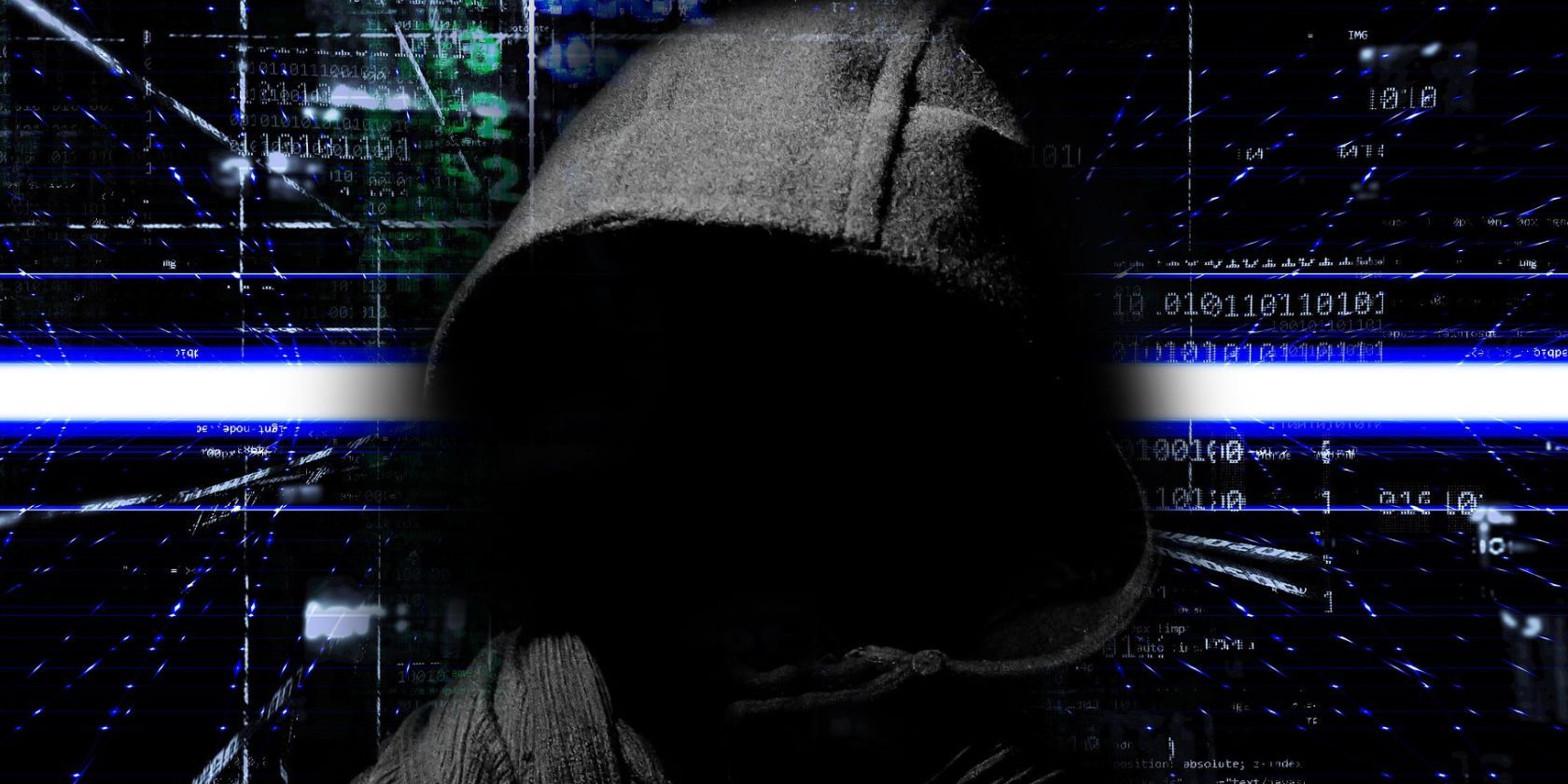 digital graphic of anonymous hooded figure