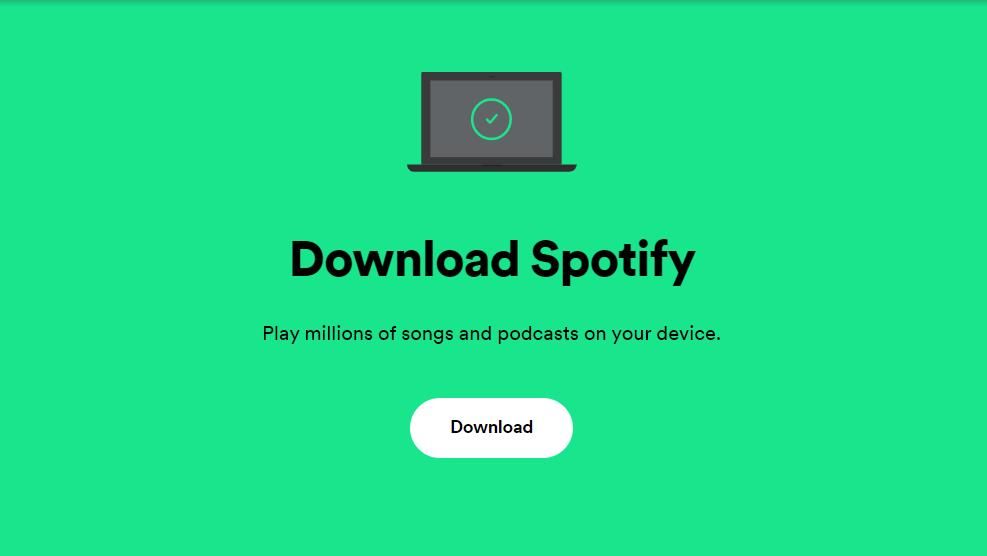 The Download Spotify option 