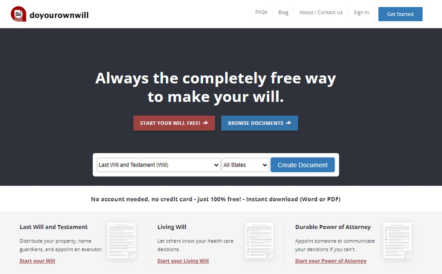 doyourownwill write a will online will maker website