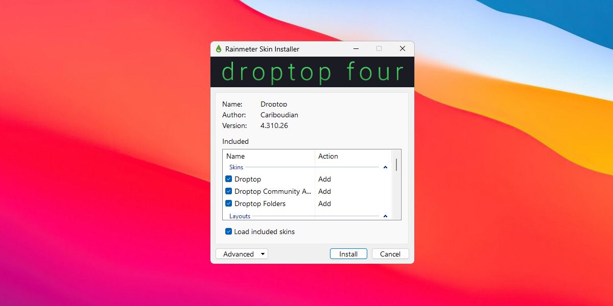 DroptopFour Installer On Windows