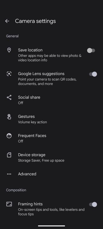 enabling Google Lens suggestions in Google Camera