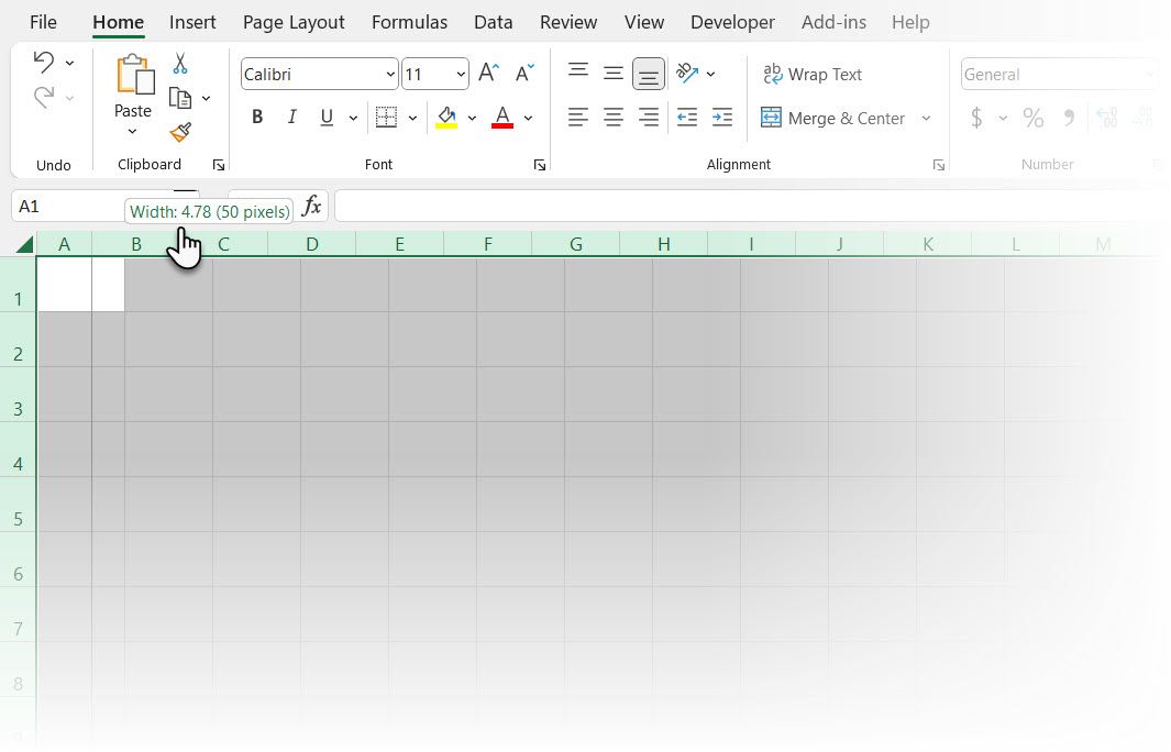 How to Turn Excel Cells Into Squares