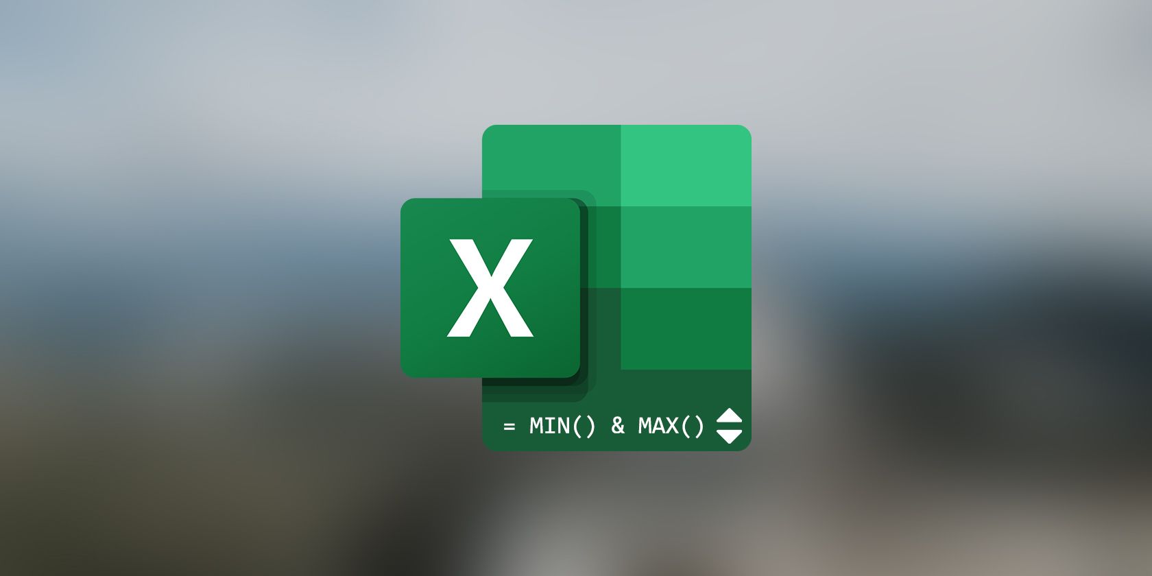 Excel logo with min and max on it.