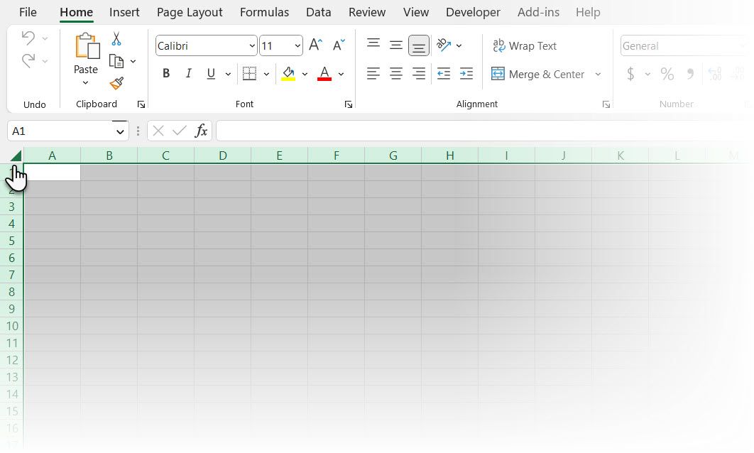 Excel Chọn tất cả