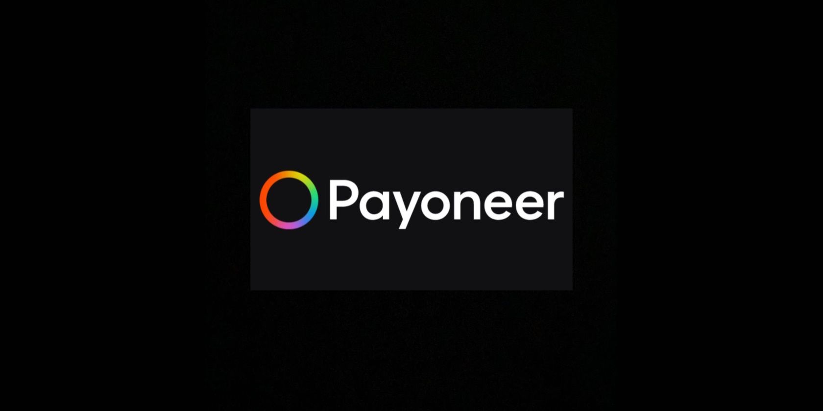 Payoneer logo on black background
