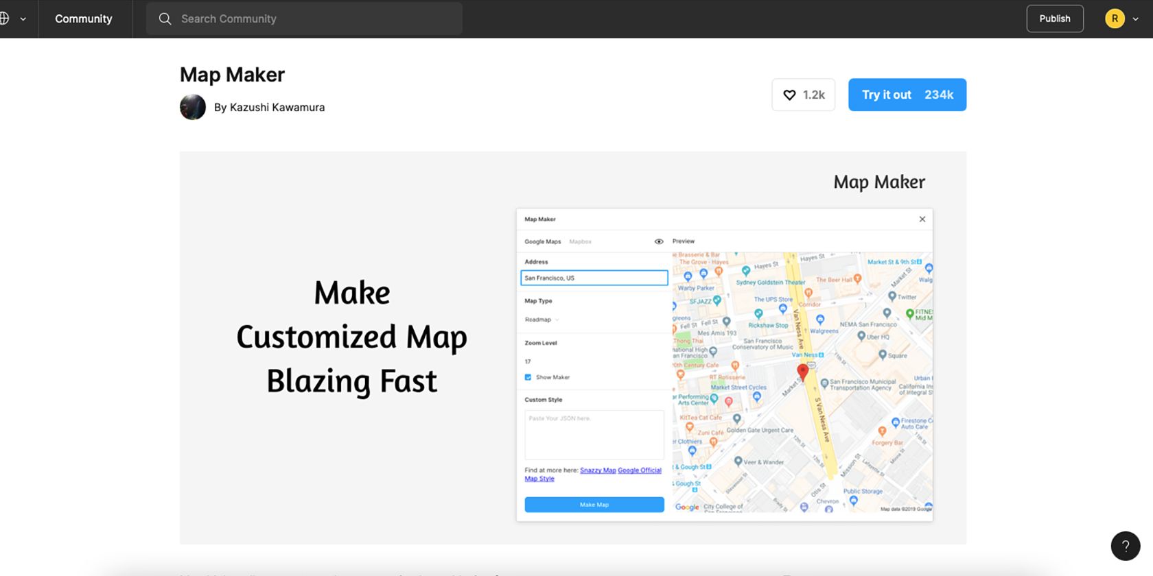 افزونه Figma Map Maker.