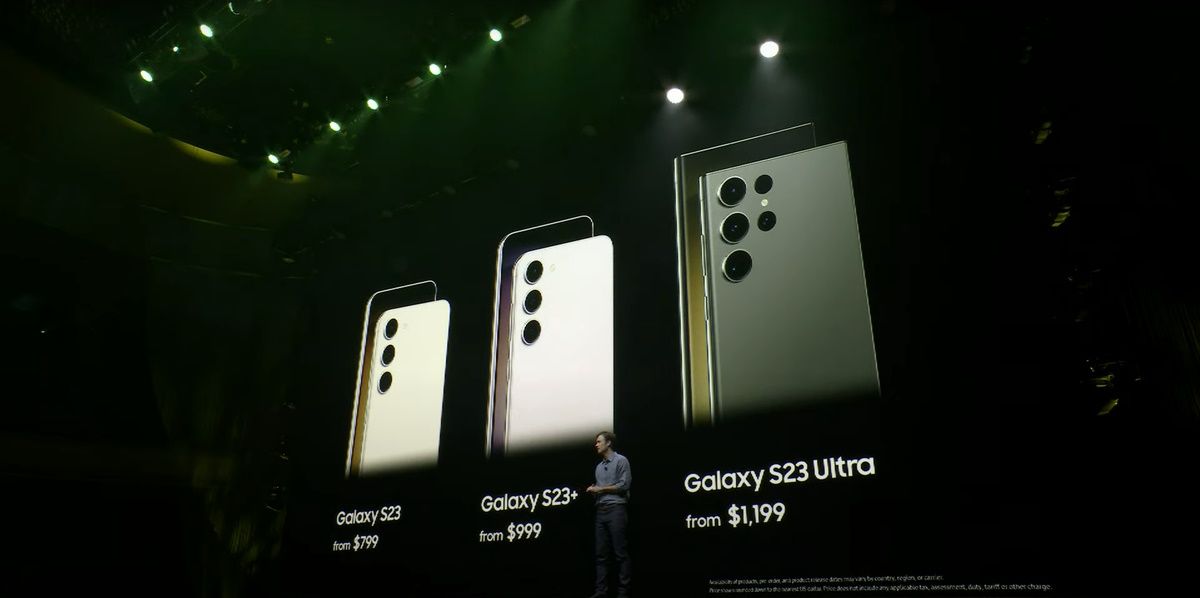 The prices for the Samsung Galaxy S23