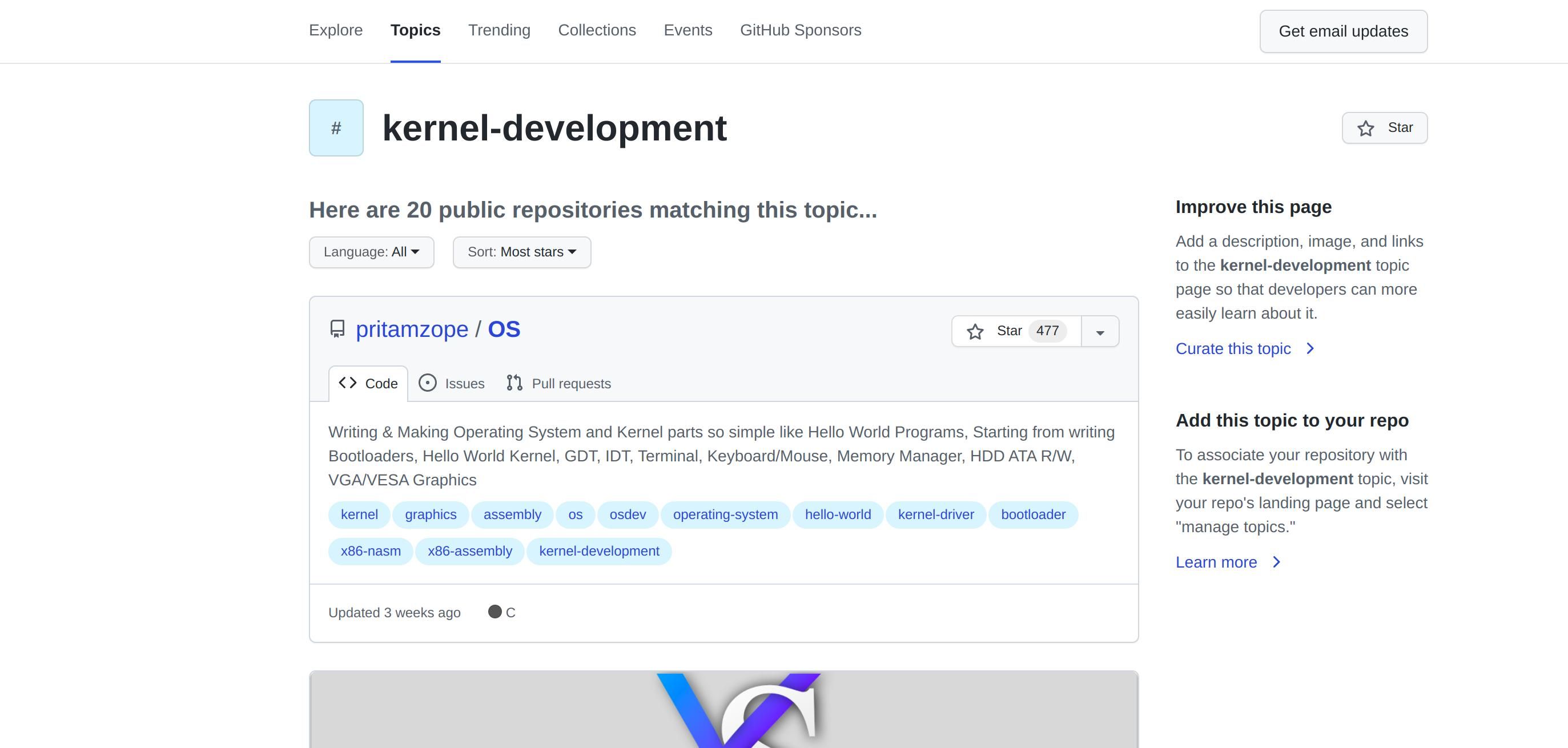 github topics kernel development