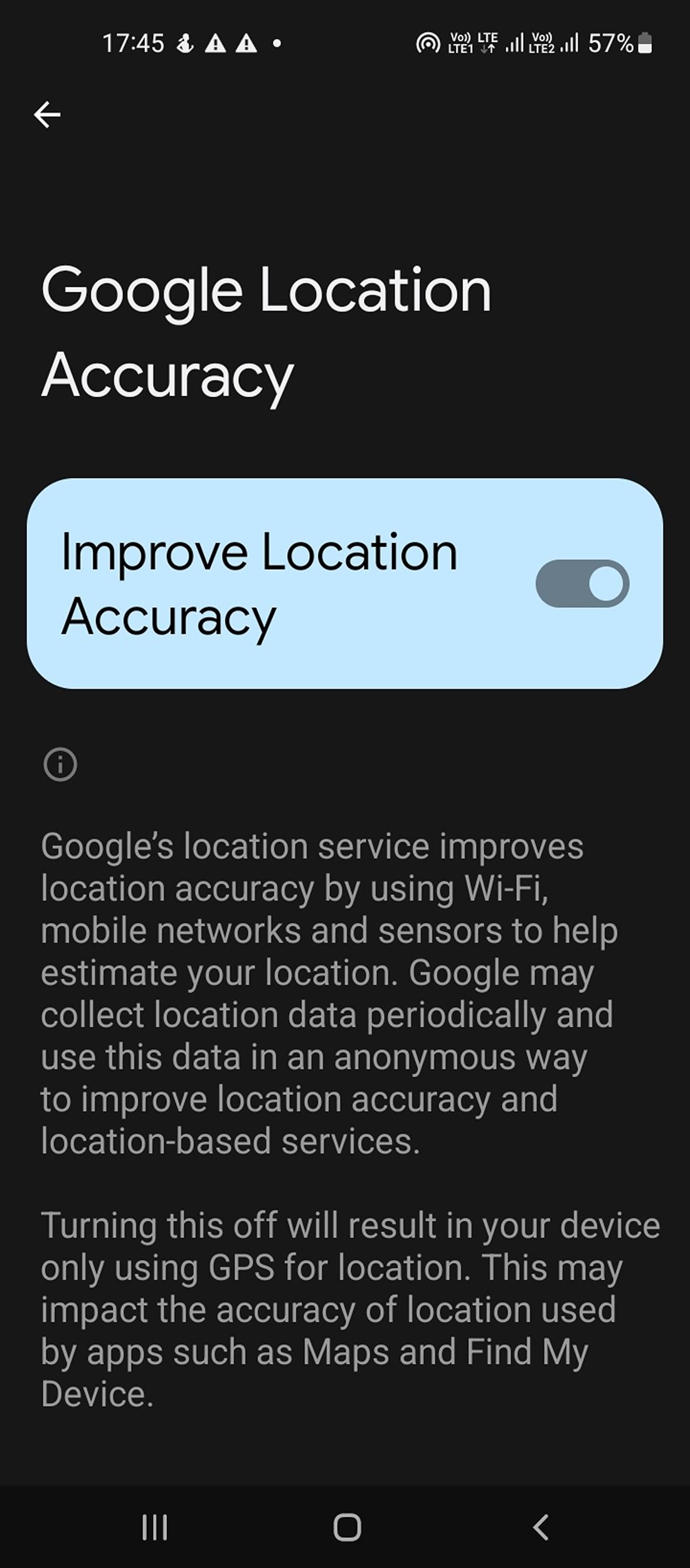 Improve location accuracy in Google Maps