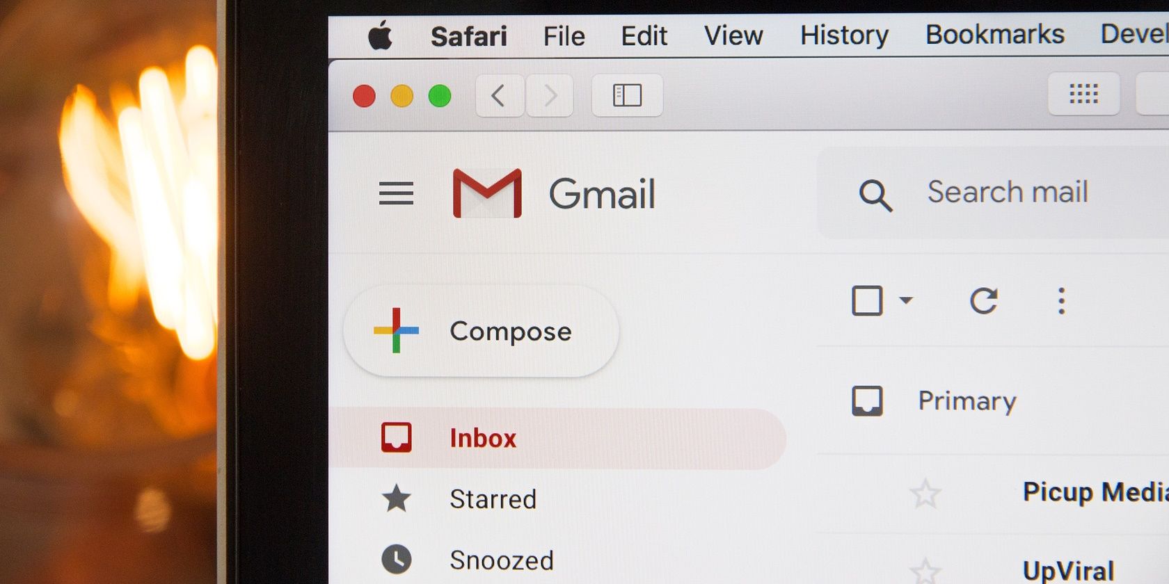 tampilan samping kotak masuk Gmail