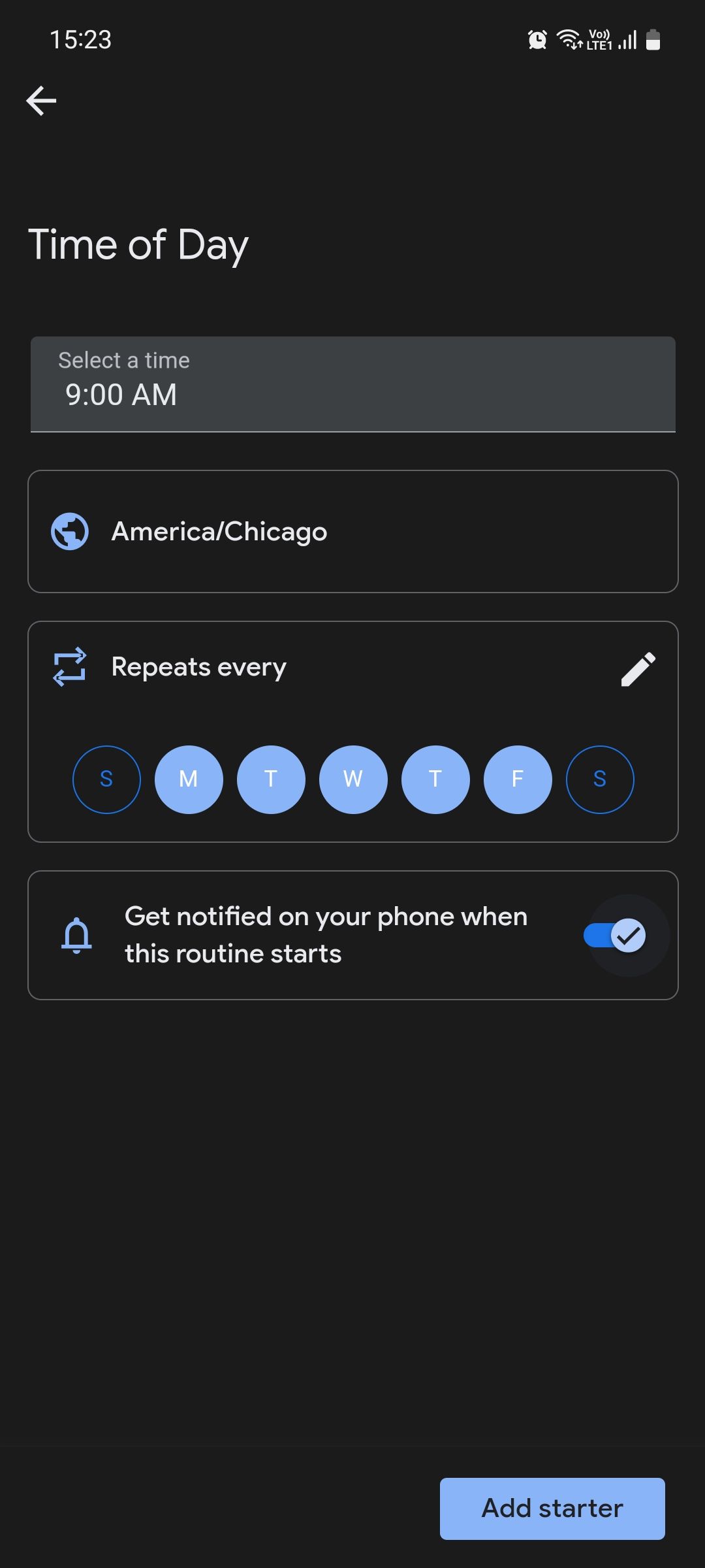 Google Assistant Routines time-based routine activation
