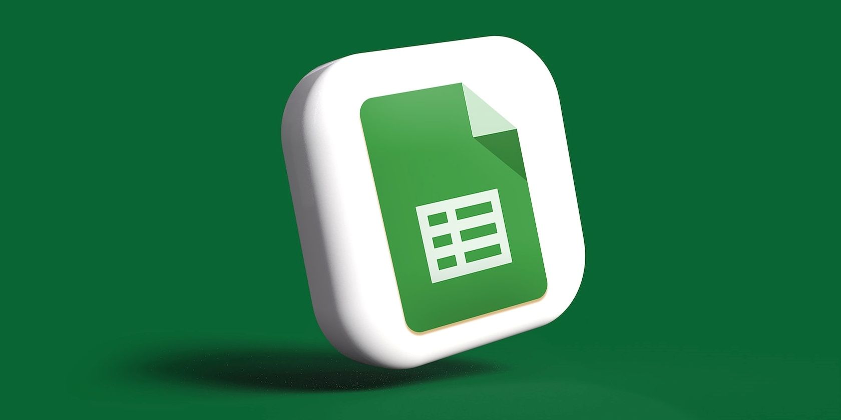 Google Sheets Logo on a green background