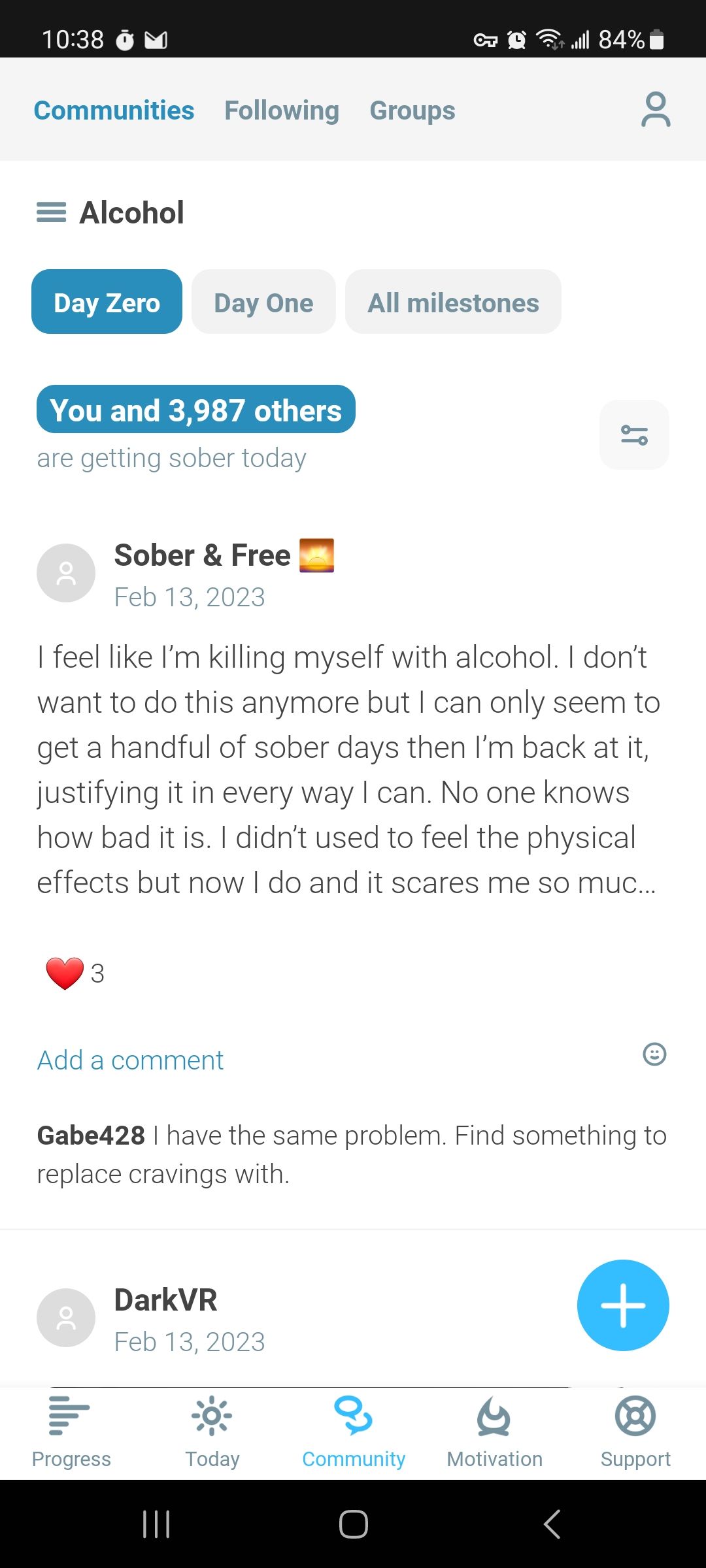 اسکرین شات I Am Sober Community