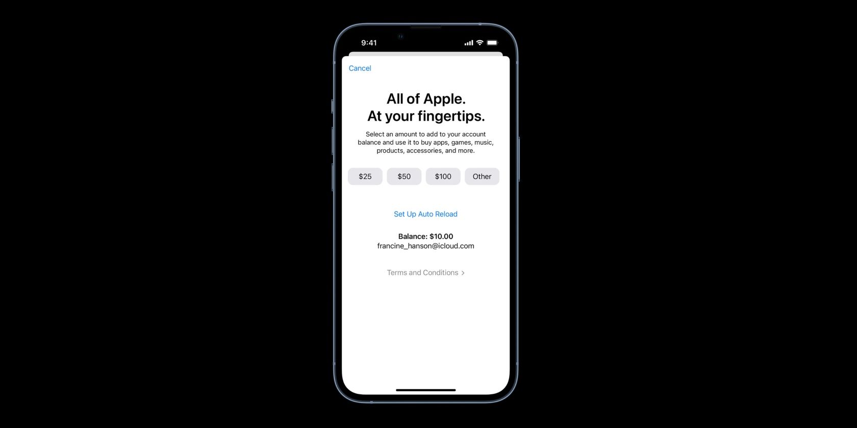 Image de la page Ajouter des fonds au compte Apple sur un iPhone-1