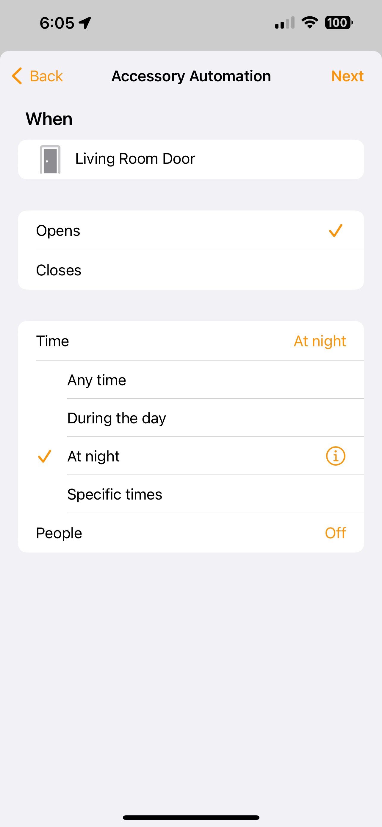 منوی گزینه‌های لوازم جانبی اتوماسیون جدید iOS 16 Home App