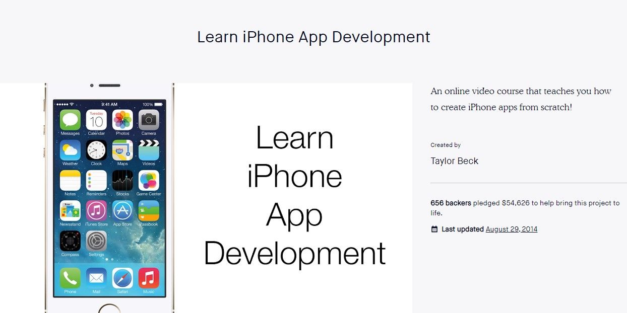 Learn iPhone App Development on Kickstarter