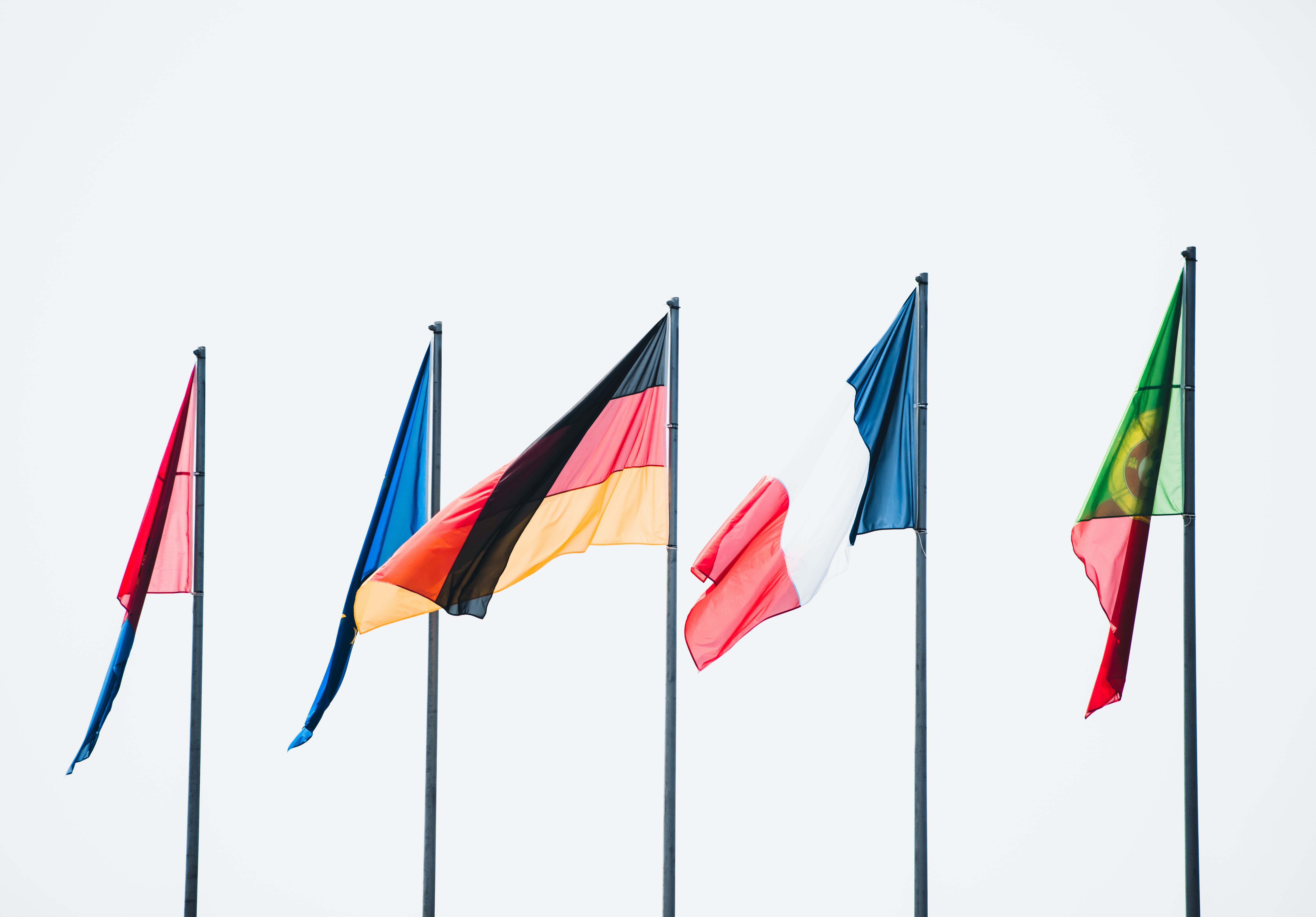 Photo des drapeaux de nombreux pays