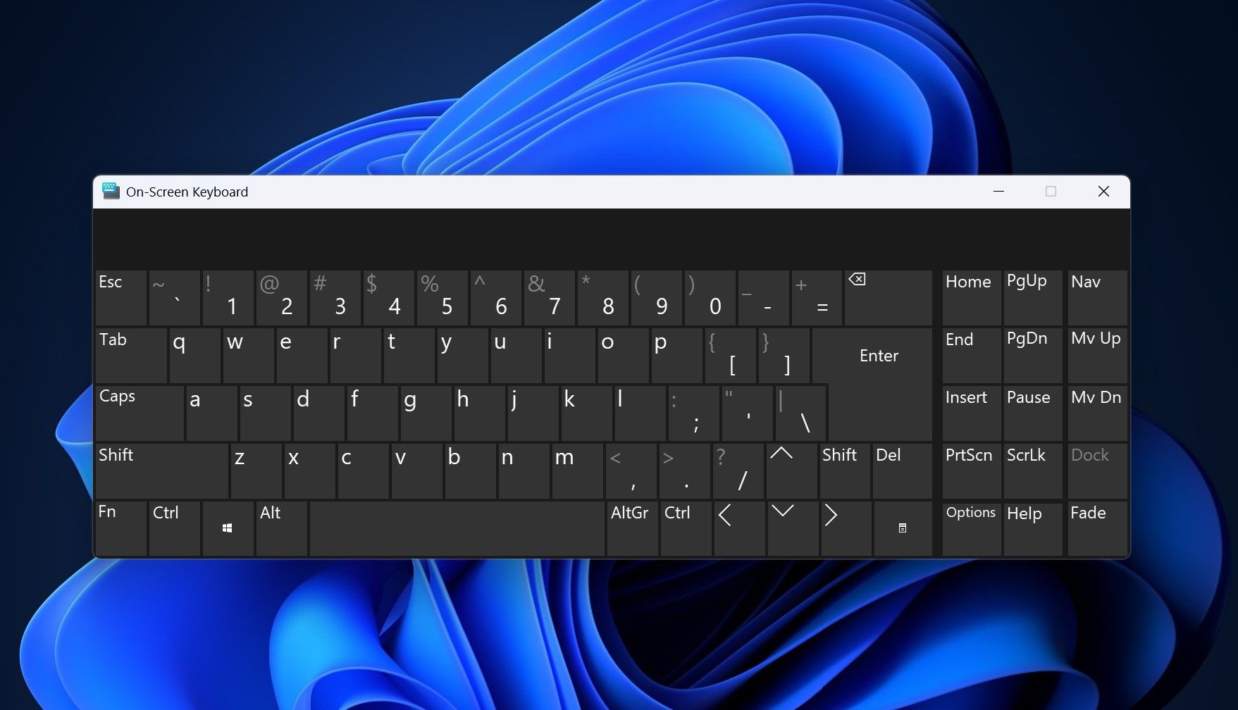 Keyboard di layar Windows 11