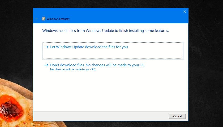 Let Windows Update Download Files For You Window