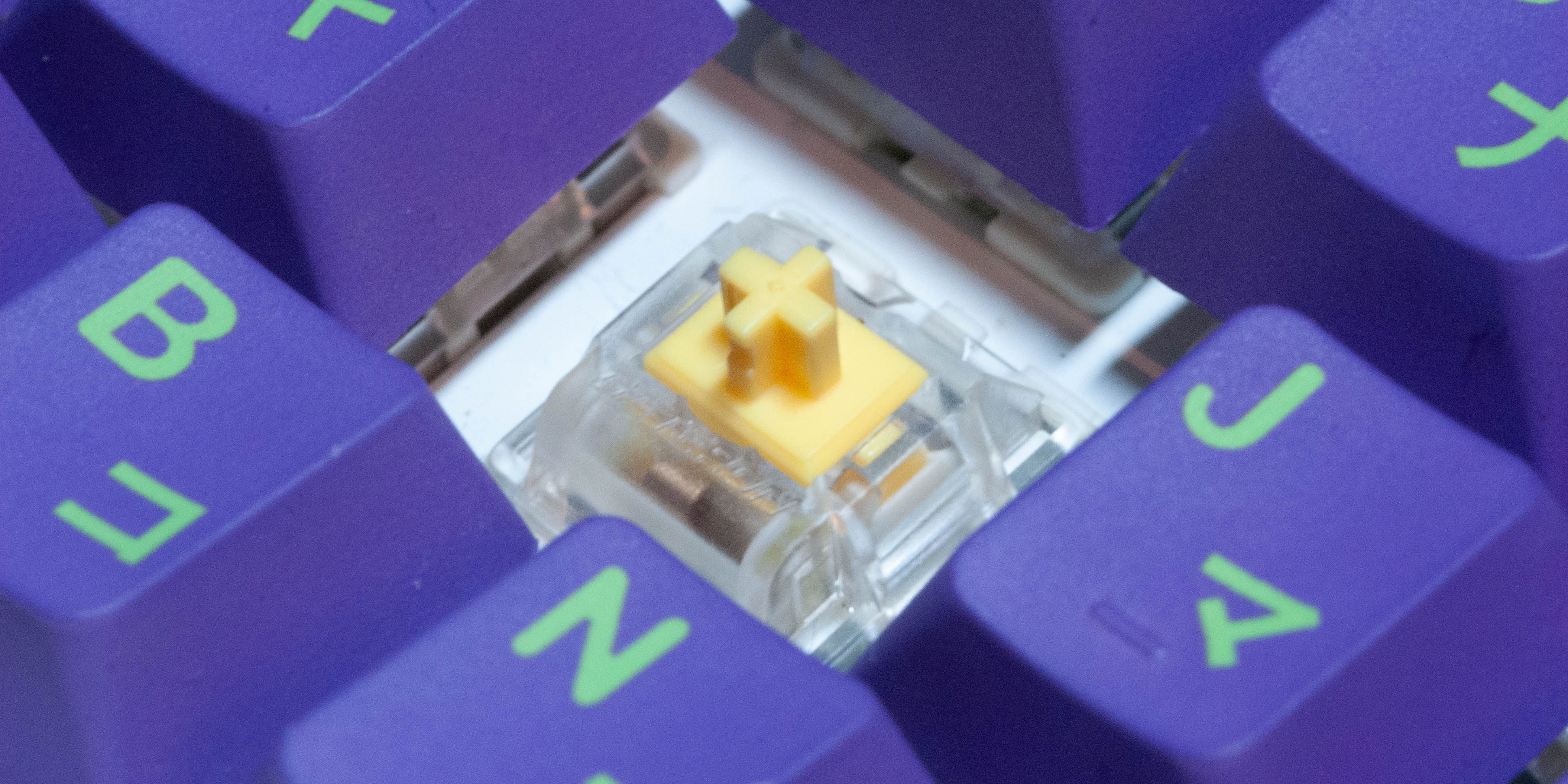 Mechanical switch attached to keyboard