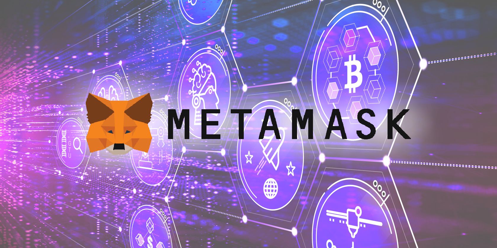 metamask learn logo on crypto icon background feature