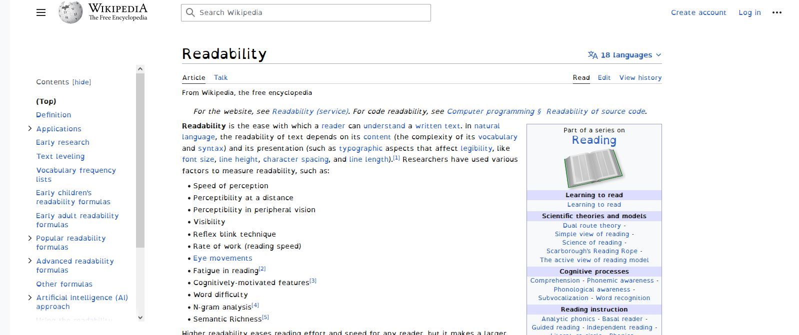 A Screenshot of the Mobile Dyslexic Firefox Add-on 