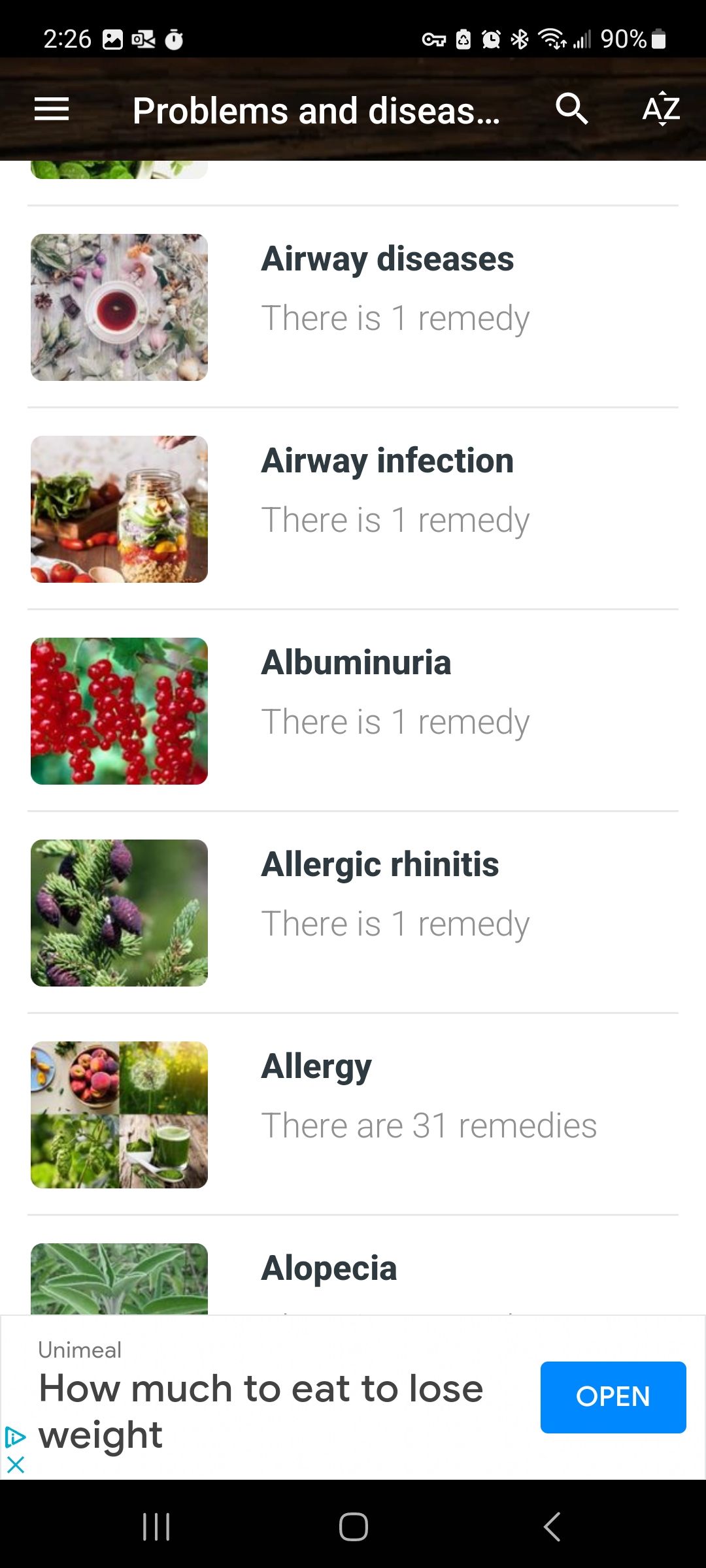 Natural Remedies app issues screenshot