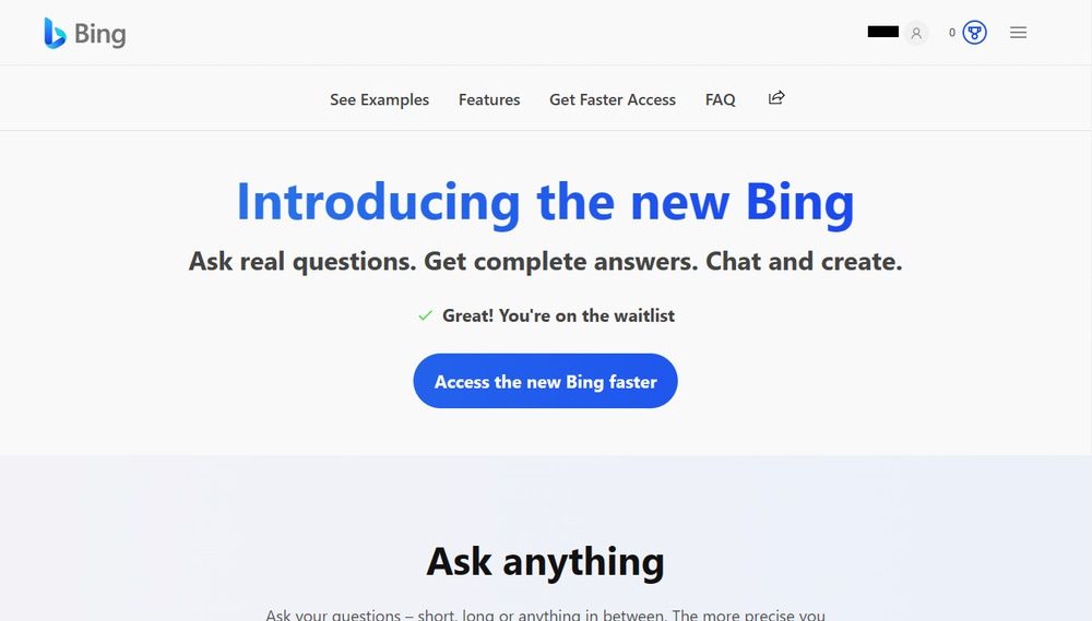 Accédez plus rapidement au nouveau Bing