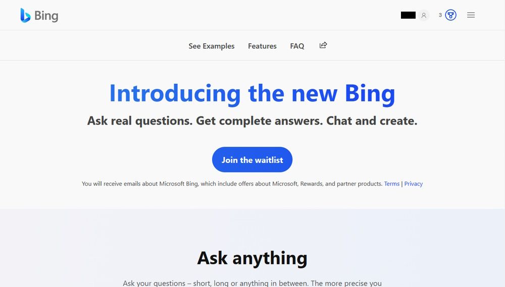 La nouvelle file d'attente Bing