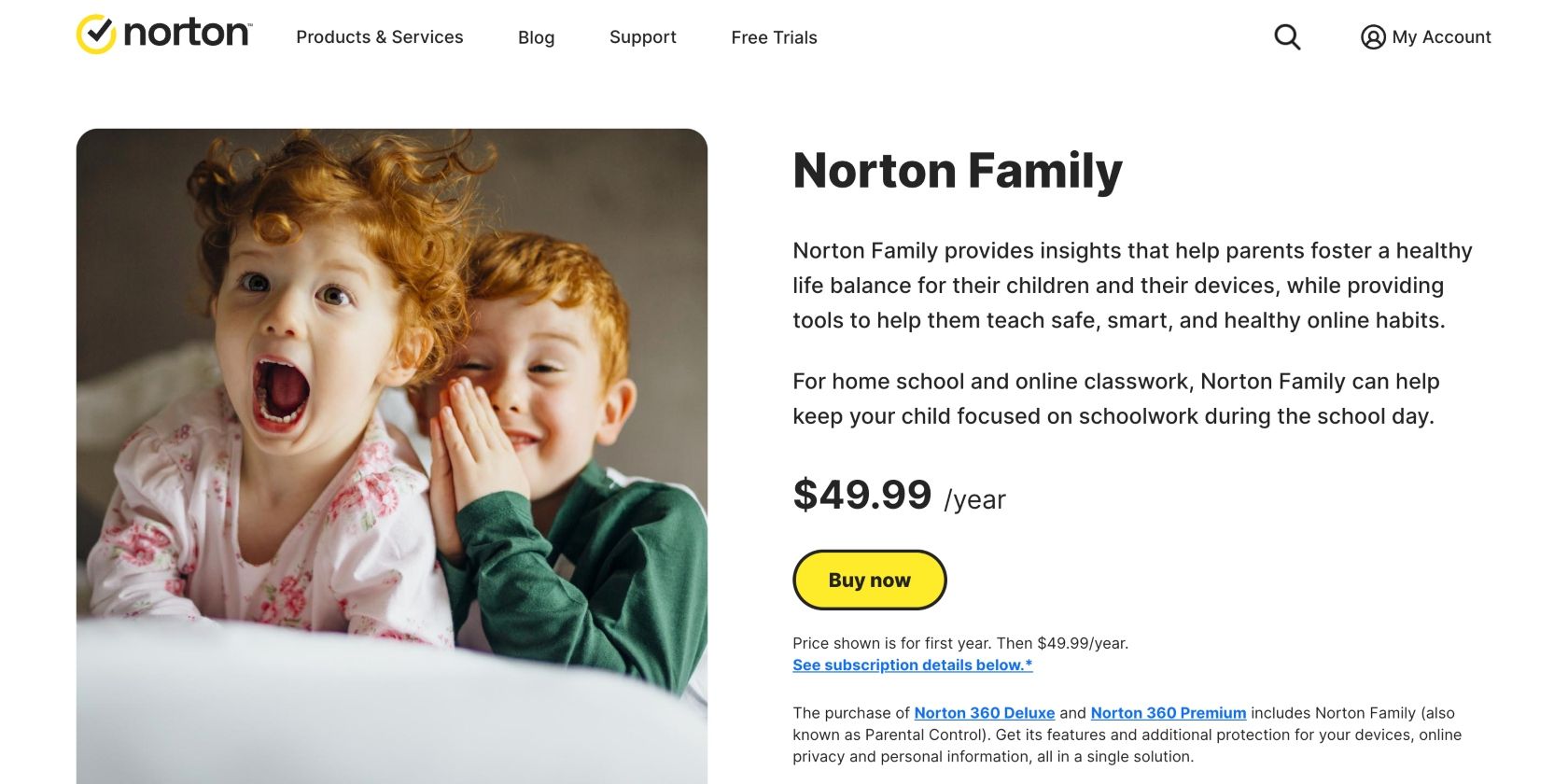 Norton Family website