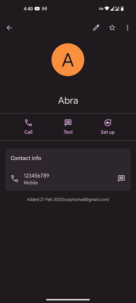 The Abra contact in Nothing Phone