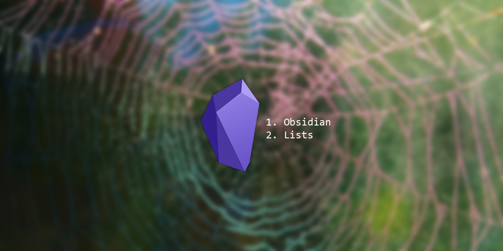 Obsidian logo on a background