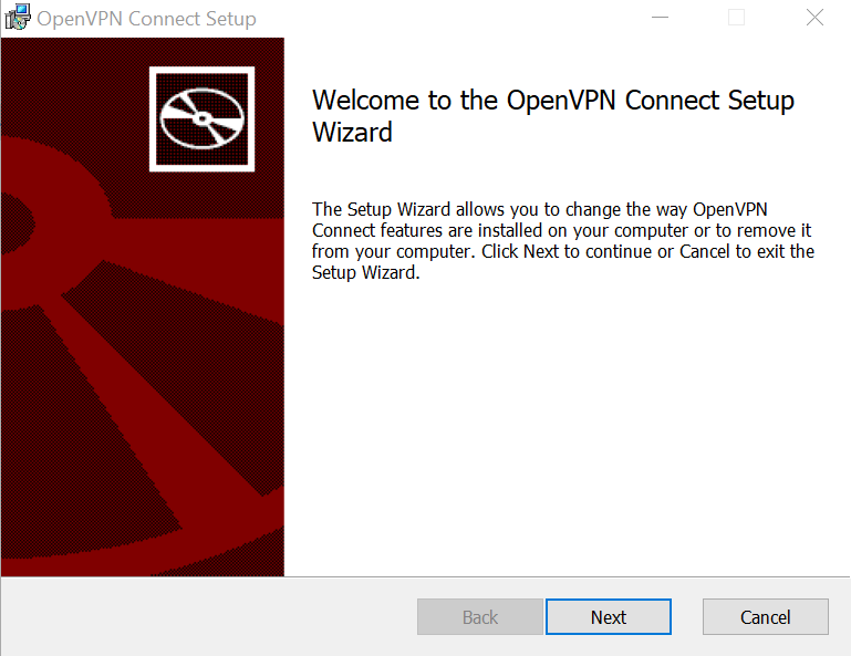تصویری که فرآیند نصب OpenVPN ویندوز را نشان می دهد