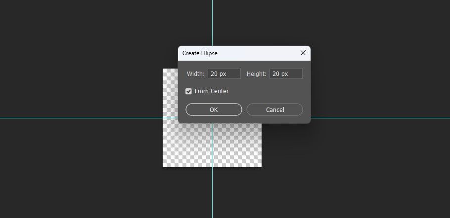Creating an ellipse in Photoshop