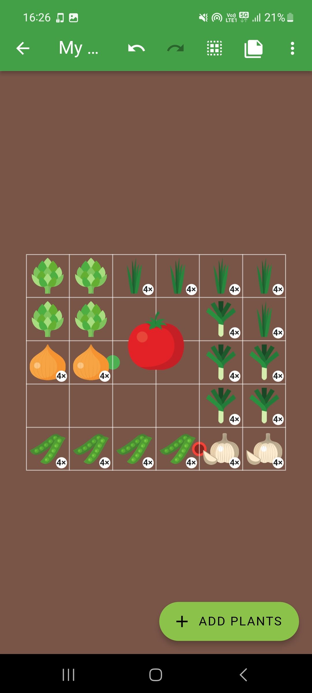 Plan your home garden grid in Planter app