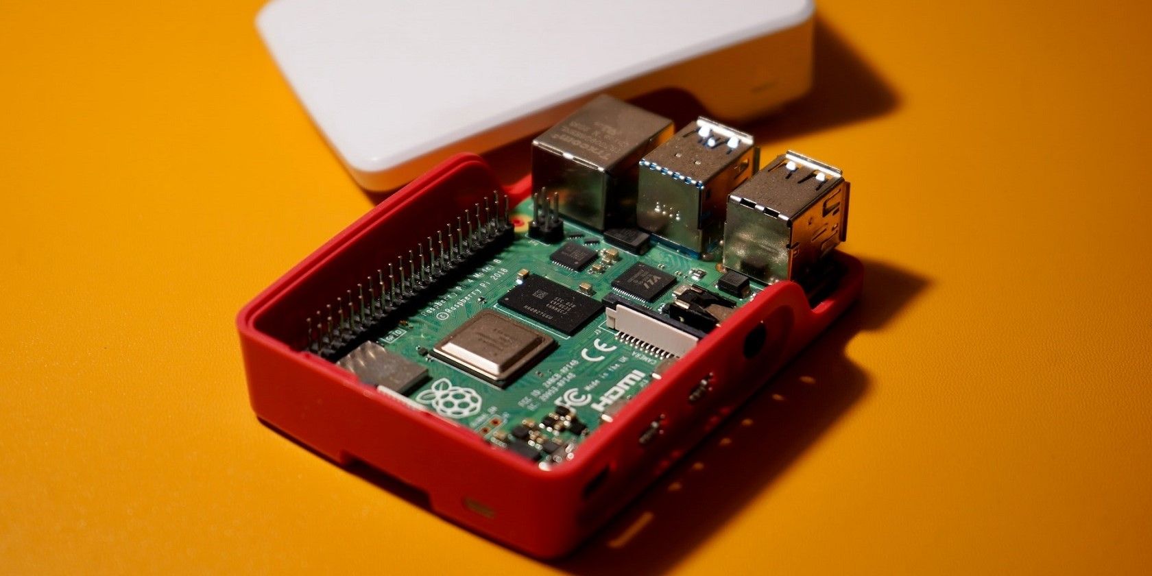 Raspberry Pi 4B with the official case